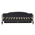 Lit de repos capitonné beige, grand format, 1 place
