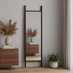 Miroir rectangulaire psyché, cadre bois noir, 1 personne