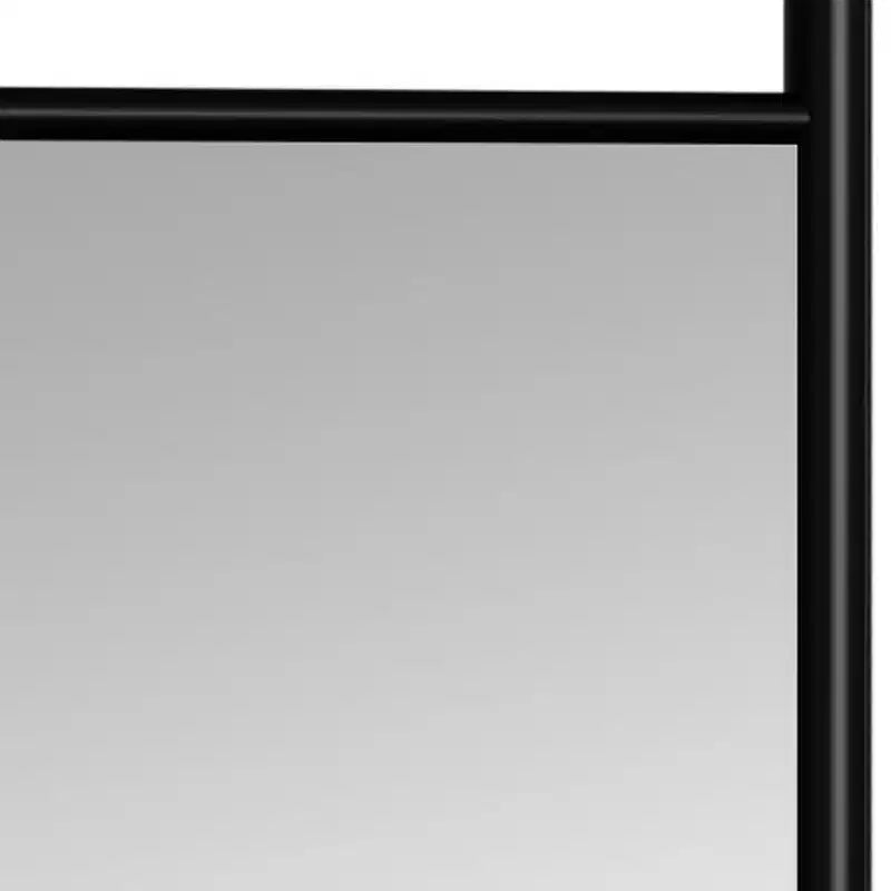 Miroir rectangulaire psyché, cadre bois noir, 1 personne