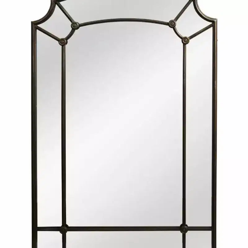 Miroir mural rectangulaire à cadre en fonte marron, 29,5" x 44,5", simple