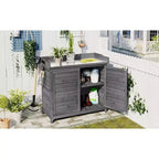 Garden Planting Tables 39 Inch Outdoor Wooden Potting Bench with Storage Cabinet, Horticultural Work Station for Indoor & Outdoor Garden Use