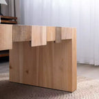 Table basse rectangulaire en bois multicolore, style Mid-Century, piètement à 4 pieds