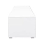 Meuble TV flottant mural blanc, pour téléviseurs jusqu'à 150 cm