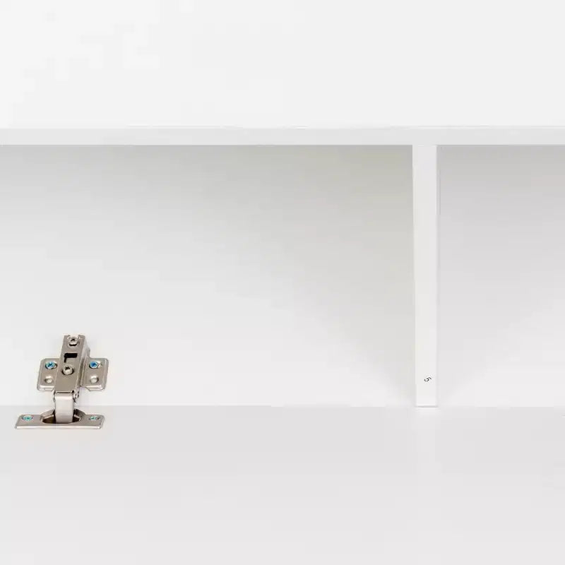 Meuble TV flottant mural blanc, pour téléviseurs jusqu'à 150 cm