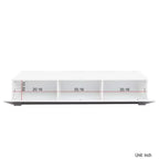 Meuble TV flottant mural blanc, pour téléviseurs jusqu'à 150 cm
