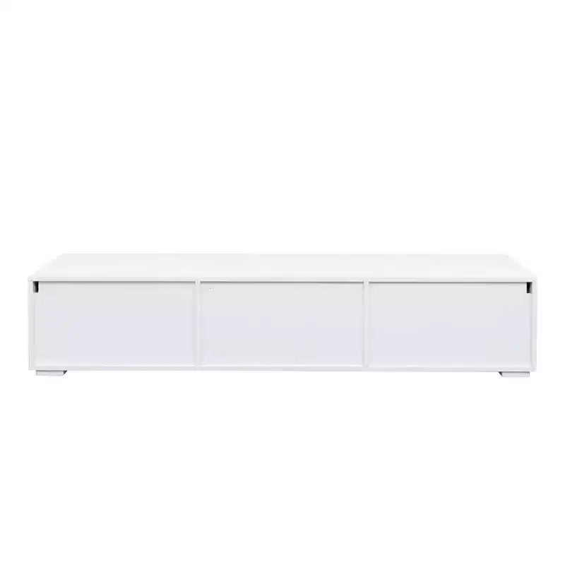 Meuble TV flottant mural blanc, pour téléviseurs jusqu'à 150 cm