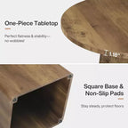 Table à manger ronde marron, en bois, 2 à 4 places