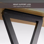 Pieds de table en fonte noire en forme de X, 71 cm H x 61 cm L, lot de 2