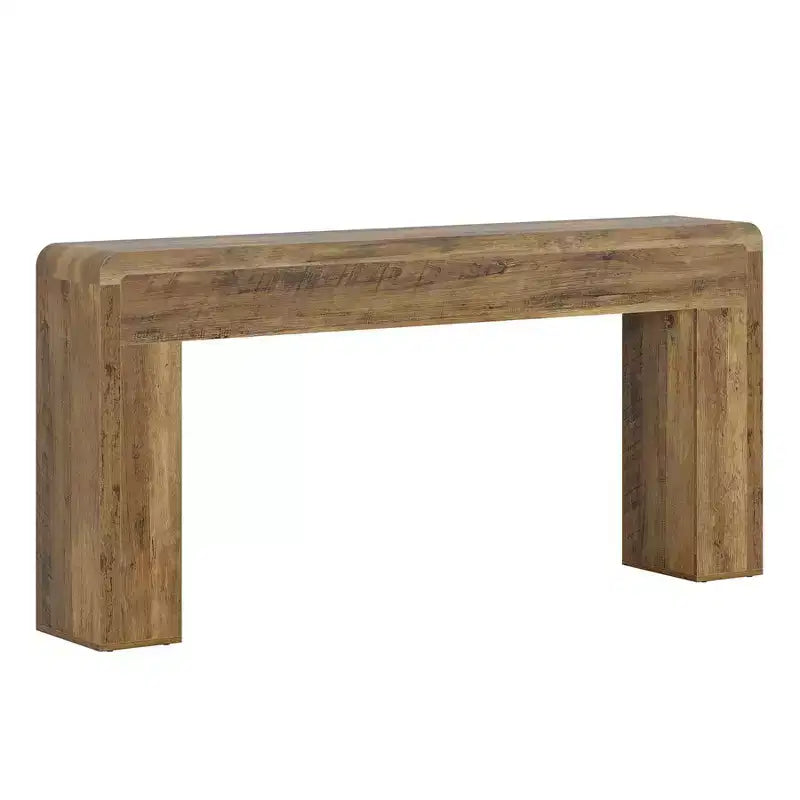 Console rectangulaire marron, montage par 1 personne, style rustique