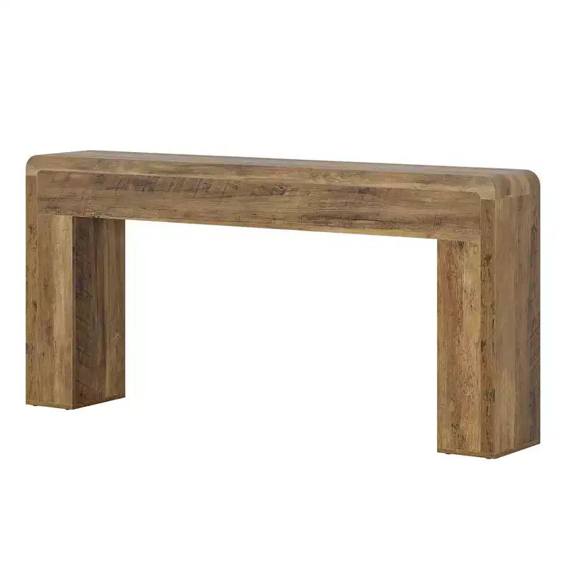 Console rectangulaire marron, montage par 1 personne, style rustique