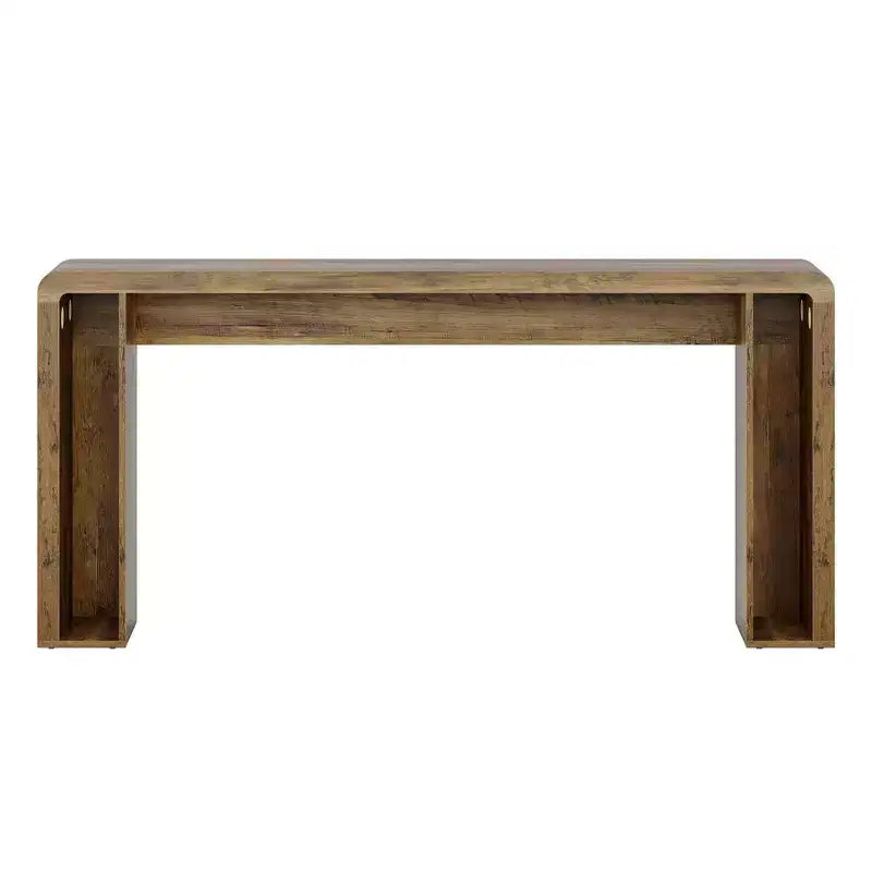 Console rectangulaire marron, montage par 1 personne, style rustique