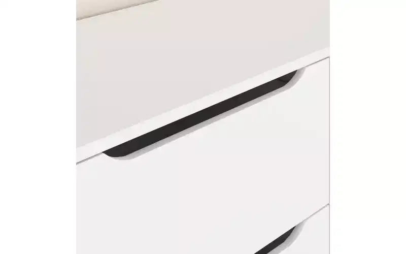 Armoire de rangement haute blanche à 9 tiroirs, sur pied
