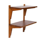 Kate and Laurel Meridien Floating Side Table Wood, 18x12x24, Brown