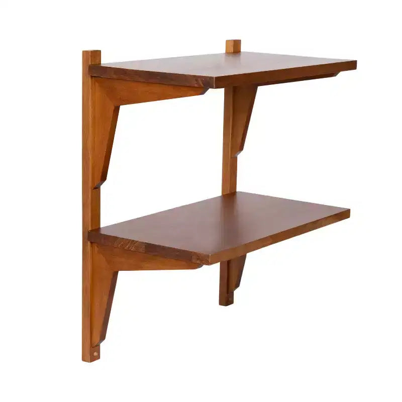 Kate and Laurel Meridien Floating Side Table Wood, 18x12x24, Brown