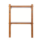 Table d'appoint flottante murale à 2 niveaux, marron, pour 1