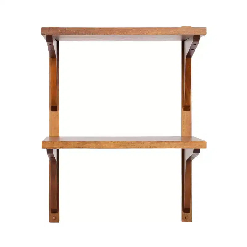 Table d'appoint flottante murale à 2 niveaux, marron, pour 1
