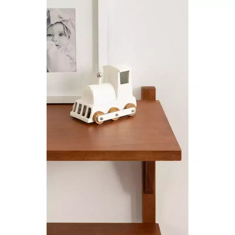 Table d'appoint flottante murale à 2 niveaux, marron, pour 1
