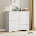 8-Drawer Wooden Dresser, Large Chest of Drawers with Wide Top, Spacious Storage Organizer for Bedroom, Living Room, Hallway & Kids Room