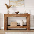 47'' Long Console Table, 2-Tier Entryway Table Sofa Table with Storage, Farmhouse Wood Behind Couch Table for Living Room, Hallway