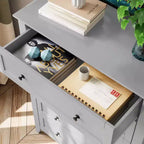 Commode haute 5 tiroirs – Noir / Gris / Blanc, 1 personne