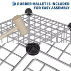 Étagère modulaire à 6 cubes en treillis métallique – Noir, bleu, gris, rose et blanc | Rangement DIY pour 1