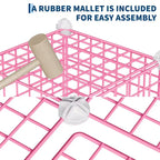 Étagère modulaire à 6 cubes en treillis métallique – Noir, bleu, gris, rose et blanc | Rangement DIY pour 1