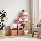 Étagère modulaire à 6 cubes en treillis métallique – Noir, bleu, gris, rose et blanc | Rangement DIY pour 1