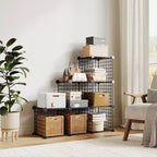 Étagère modulaire à 6 cubes en treillis métallique – Noir, bleu, gris, rose et blanc | Rangement DIY pour 1